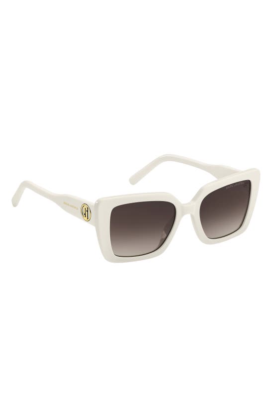 Shop Marc Jacobs 52mm Gradient Square Sunglasses In Ivory/ Brown Gradient