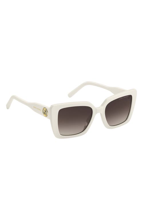 Shop Marc Jacobs 52mm Gradient Square Sunglasses In Ivory/brown Gradient