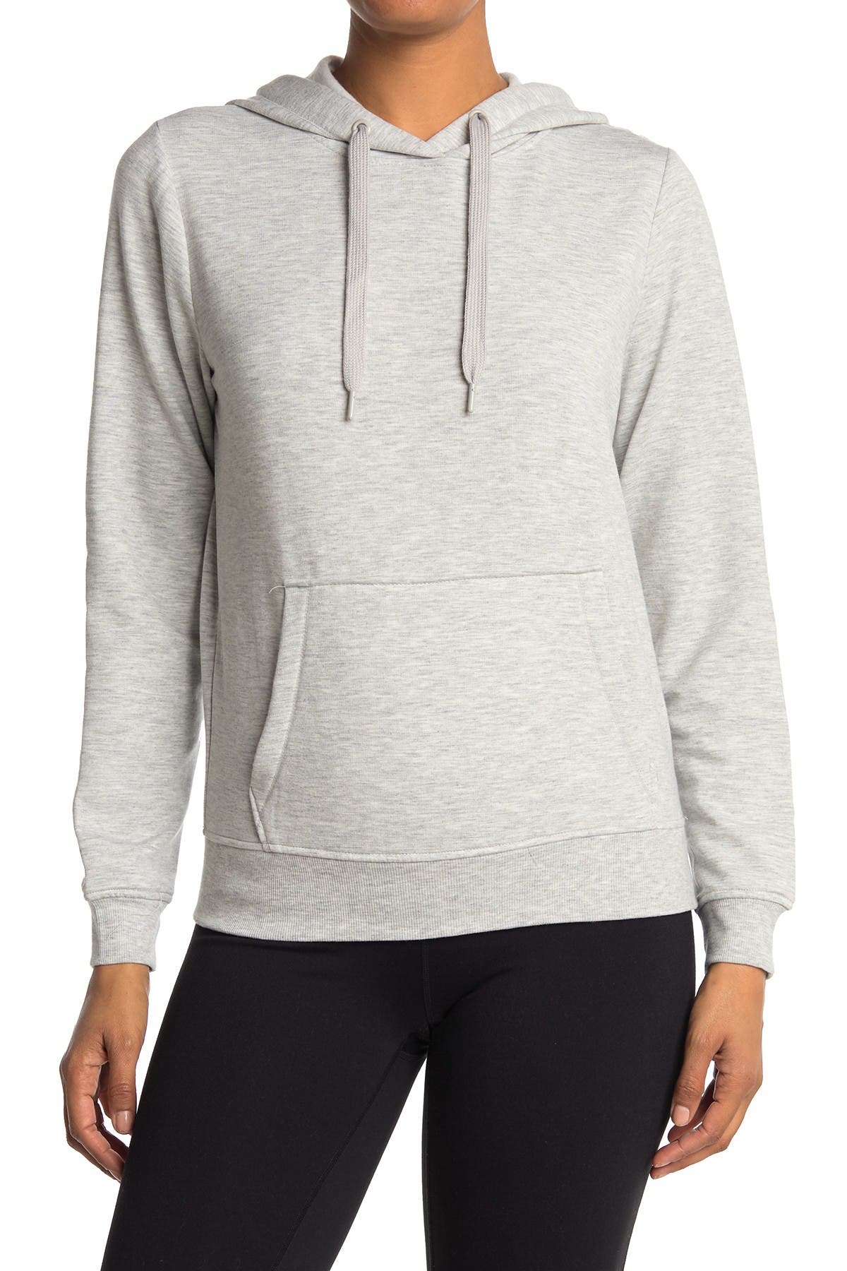 90 Degree By Reflex Terry Brushed Pullover Hoodie In Medium Grey3