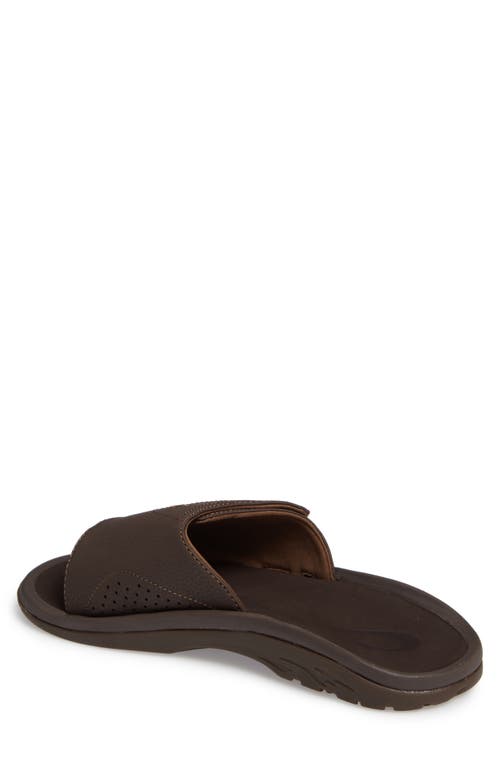 Shop Olukai Nalu Slide Sandal In Dark Java/dark Java