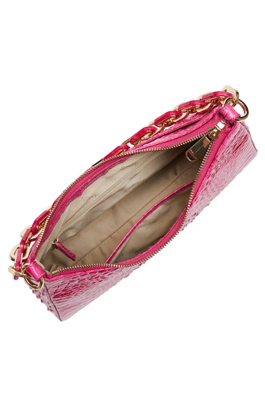 Shop Brahmin Mod Esme Croc Embossed Shoulder Bag In Paradise Pink