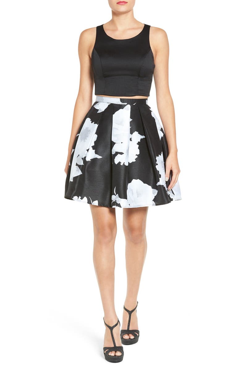 Sequin Hearts Two-Piece Skater Dress | Nordstrom