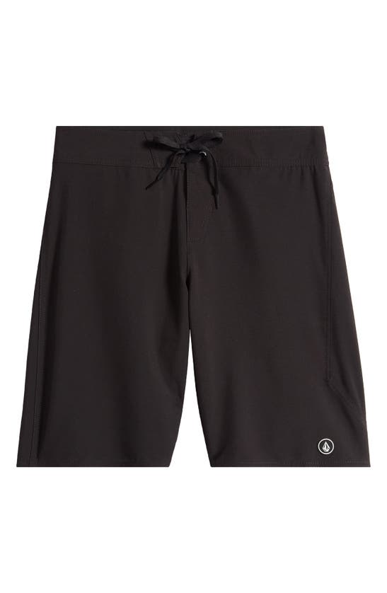 Shop Volcom Simply Solid 11-inch Board Shorts In Black
