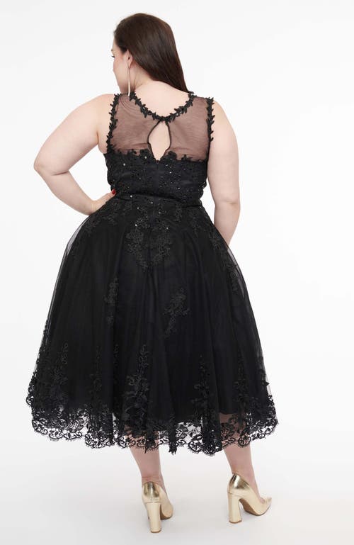 UNIQUE VINTAGE UNIQUE VINTAGE PLUS SIZE LACE & TULLE RIVIERA DRESS 