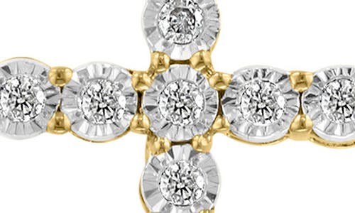 Effy Diamond Cross Pendant Necklace In Yellow Gold