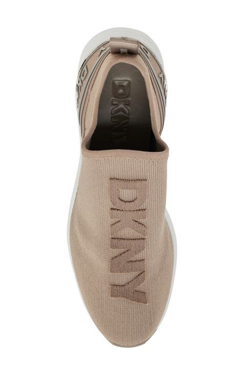 Shop Dkny Keeva Wedge Knit Sneaker In Ash