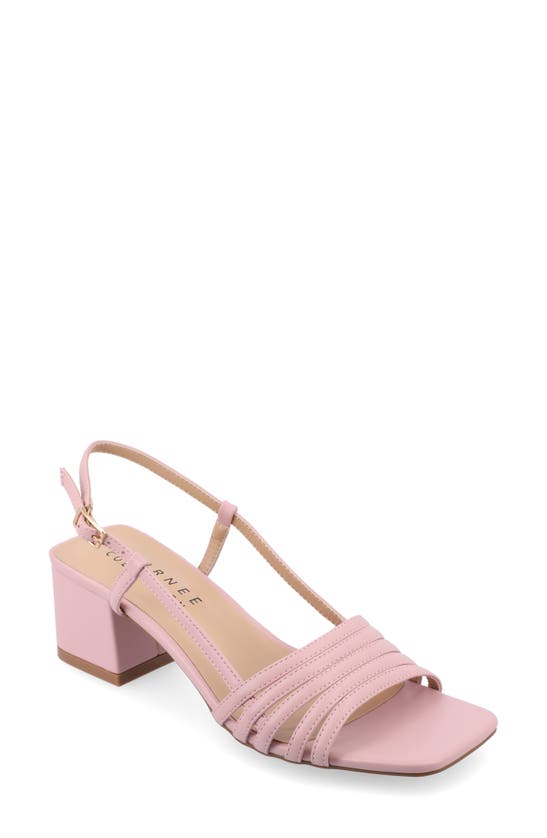 Journee Collection Shayana Block Heel Slingback Sandal In Mauve