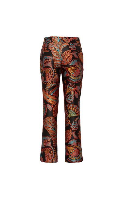 La Doublej High-rise Jacquard Cropped Pants In Jacquard Sicomore Black