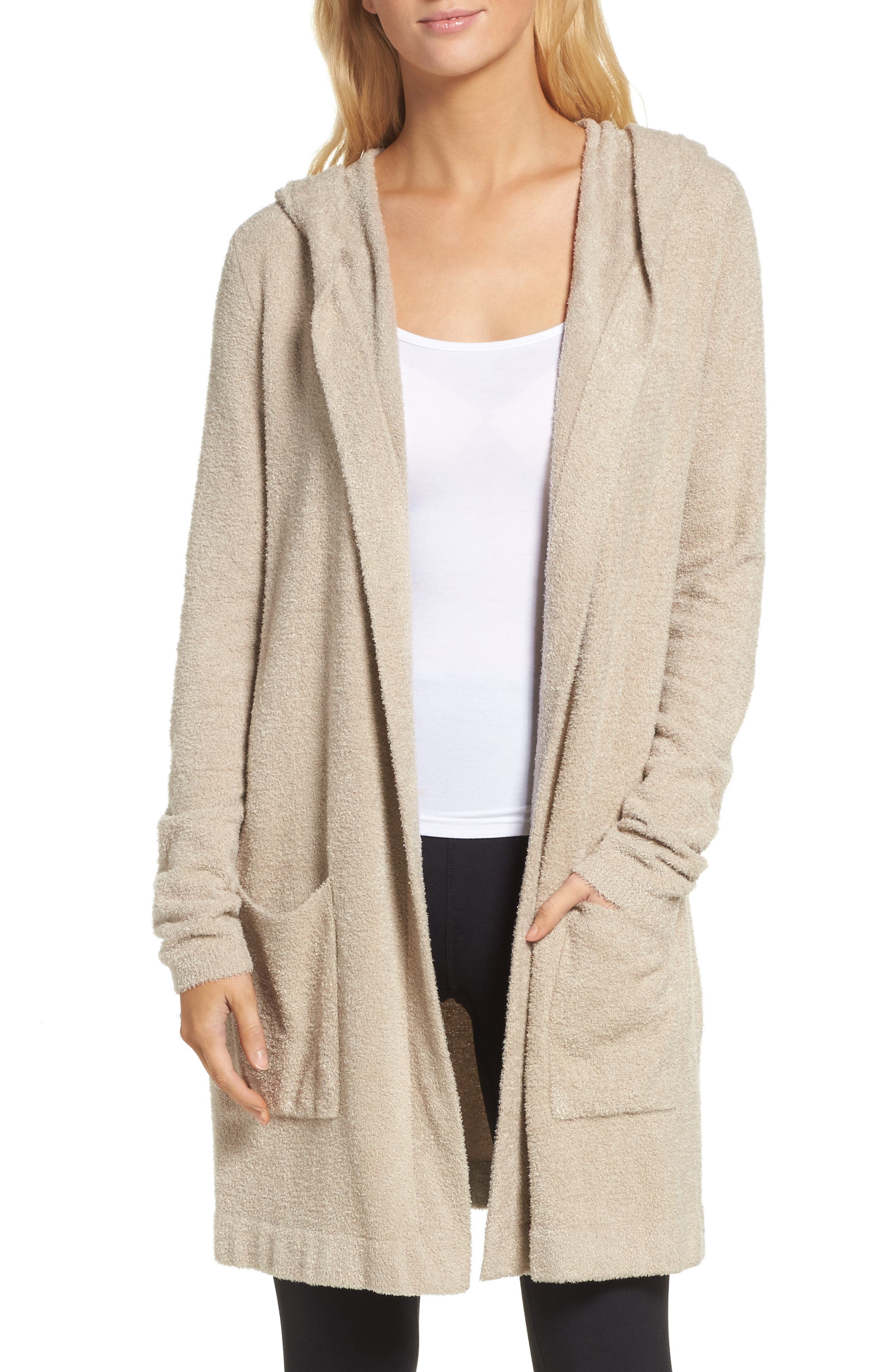 Barefoot Dreams® Cozychic Lite® Coastal Hooded Cardigan Nordstrom