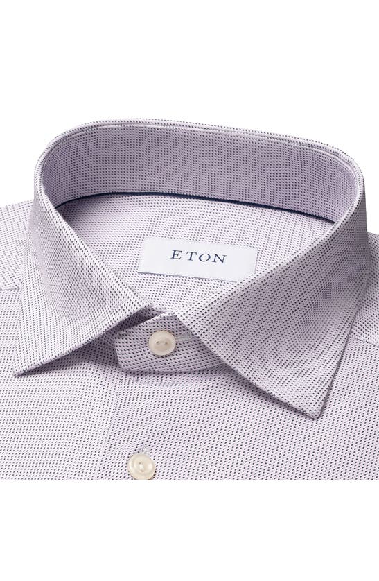 Shop Eton Slim Fit 4flex Microdot Dress Shirt In Medium Pink