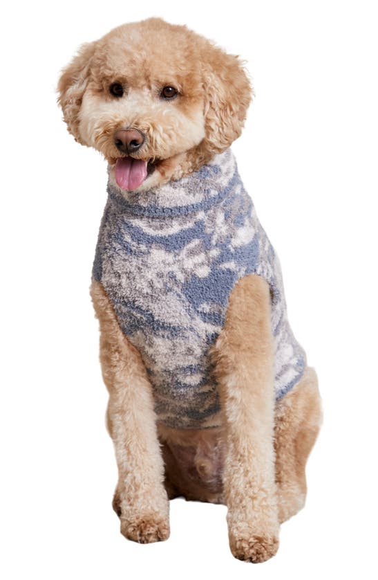 Shop Barefoot Dreams Cozychic™ Abstract Camo Dog Sweater In Almond/ Dusk