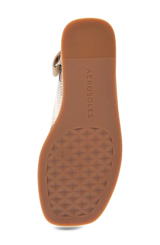 Shop Aerosoles Bron Slingback Wedge Sandal In Roccia Snake Print Leather