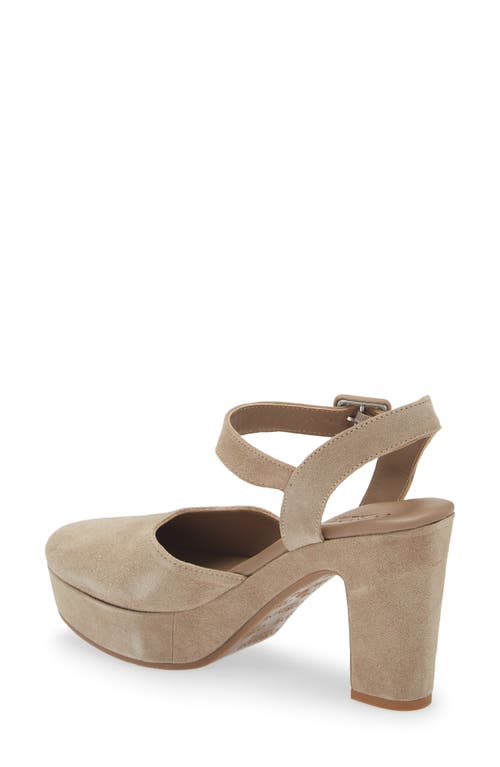 Cordani Torin Ankle Strap Platform Pump In Tortora Suede