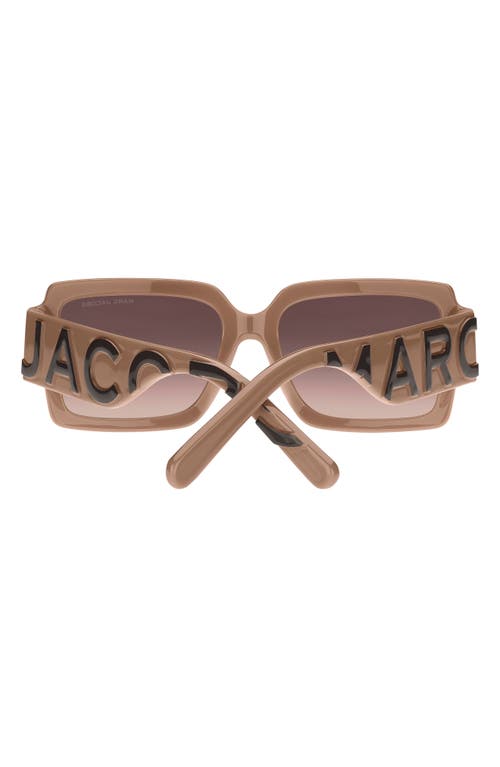 Shop Marc Jacobs 55mm Gradient Rectangular Sunglasses In Brown/brown Gradient