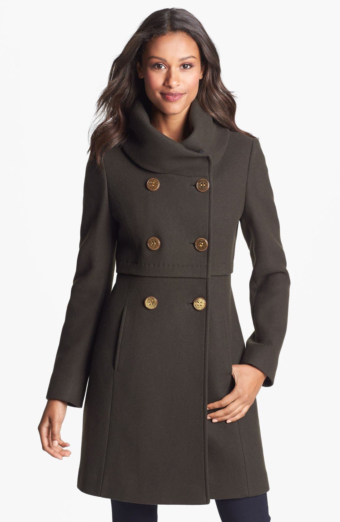 Elie Tahari 'Alessia' Double Breasted Coat Nordstrom