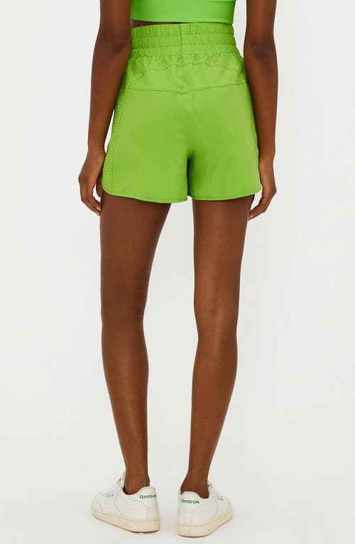 Shop Beach Riot Cliff Mesh Panel Shorts In Palm Garden Green