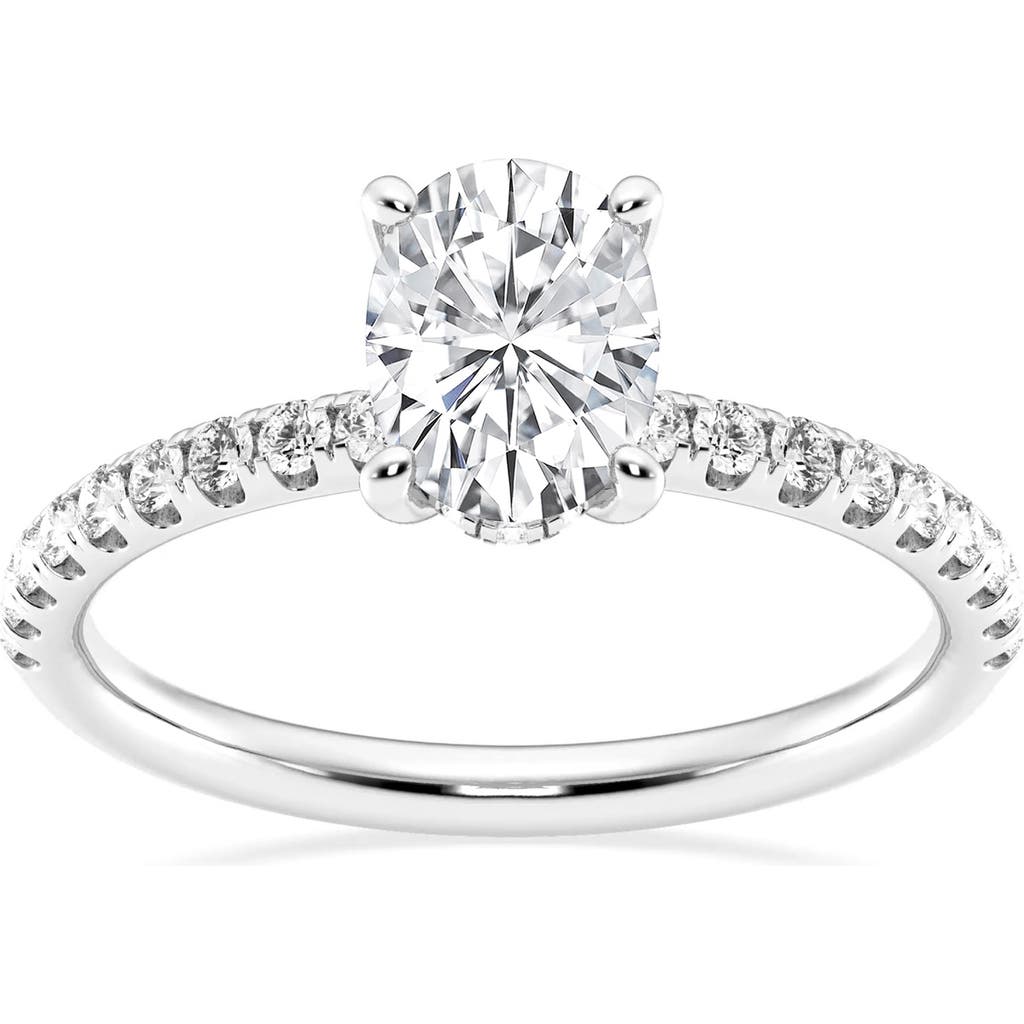 Shop Badgley Mischka Collection Oval Cut Lab Created Diamond Ring In White Gold