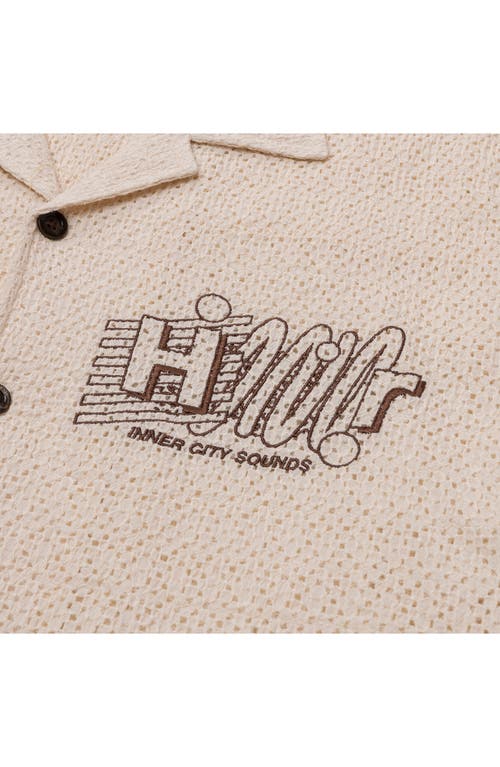 Shop Honor The Gift Sounds Novelty Woven Camp Shirt In Cream