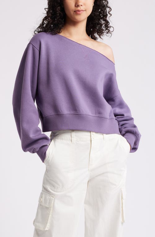 BP. BP. FLEECE DETAIL OFF THE SHOULDER SWEATSHIRT 