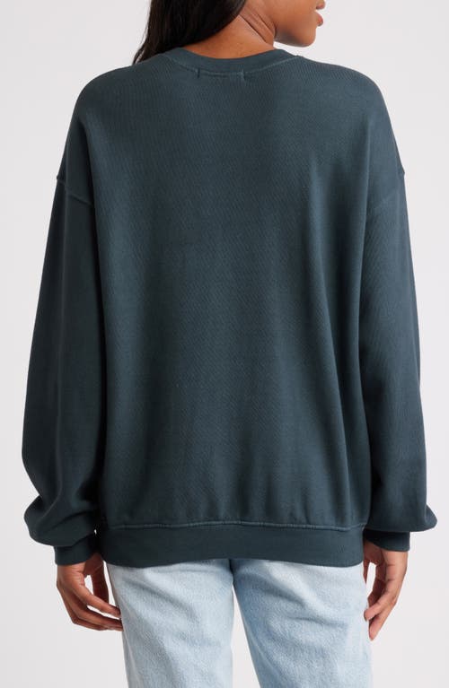 Daydreamer Elton John Olympia Cotton Graphic Sweatshirt In Vintage Black