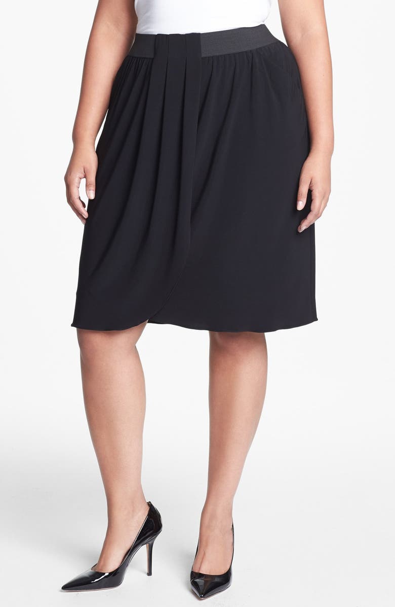 Alex Evenings Draped Jersey Skirt (Plus Size) | Nordstrom