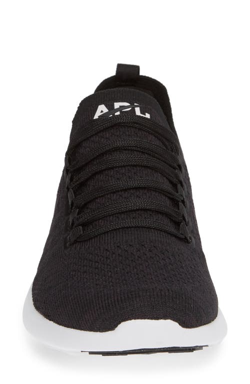 Shop Apl Athletic Propulsion Labs Apl Techloom Breeze Knit Running Shoe In Black/black/white