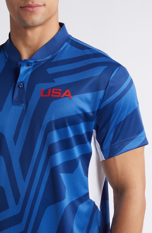 Shop J. Lindeberg Emeric Golf Henley In Us Golf Blue