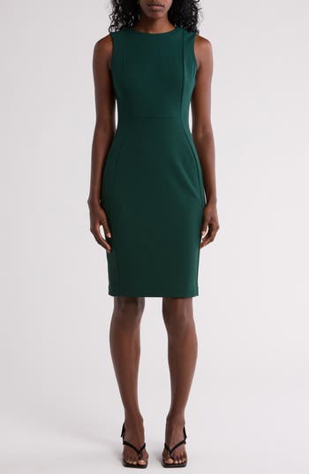 Calvin klein black sleeveless sheath dress best sale