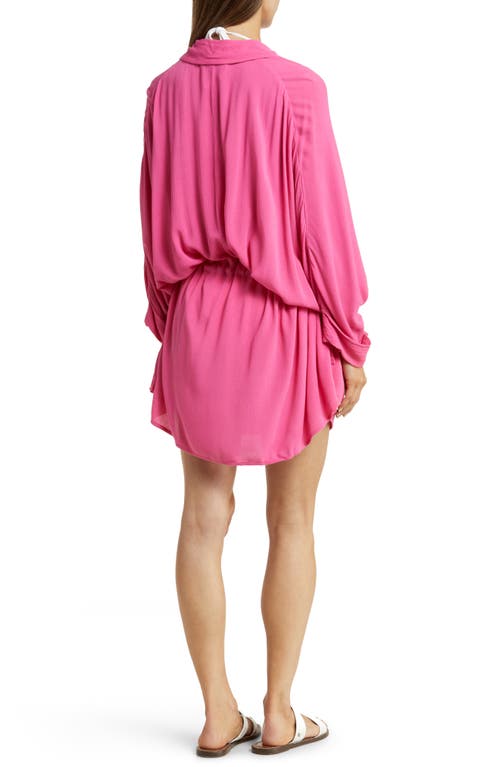 Elan Cinched Cover-Up Tunic in Pink