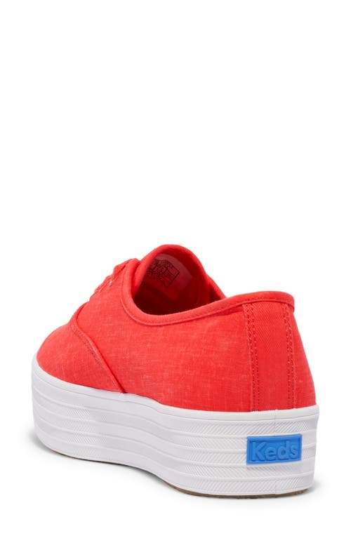 Keds ® Point Linen Platform Sneaker In Red