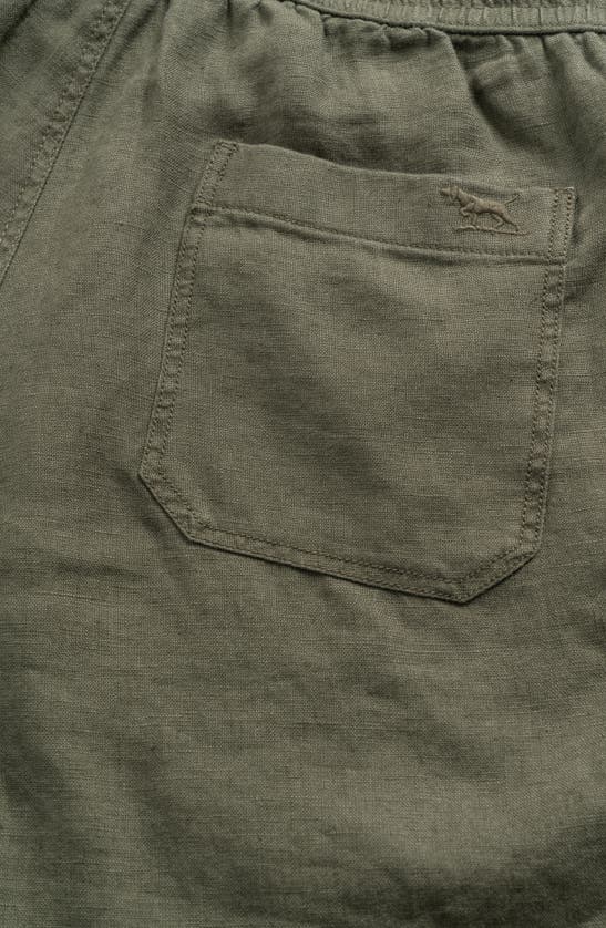 Shop Rodd & Gunn Linen Shorts In Olive