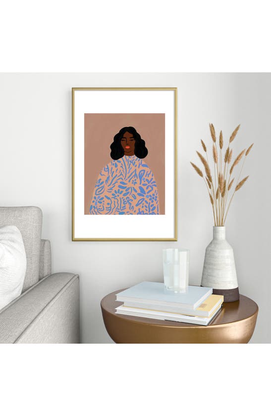 Deny Designs The Sweater Framed Art Print In Blue