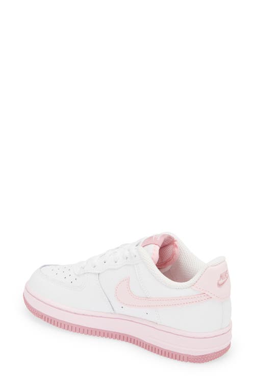 Shop Nike Kids' Air Force 1 Sneaker In White/pink/elemental Pink