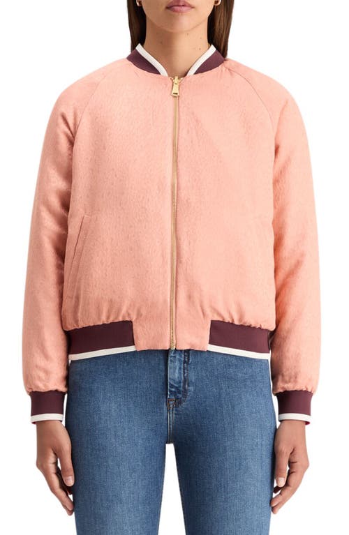 Shop Scotch & Soda Reversible Bomber Jacket In Shibori Floral Pink