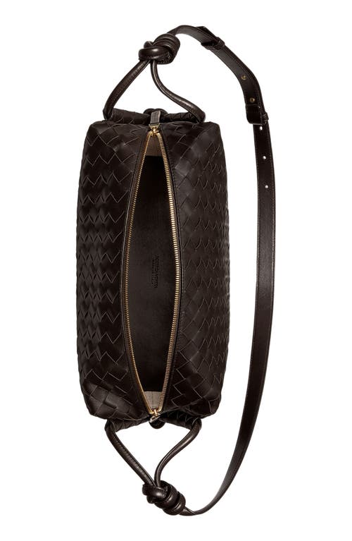 Bottega Veneta Medium Loop Intrecciato Shoulder Bag In 2190 Fondant-m Brass