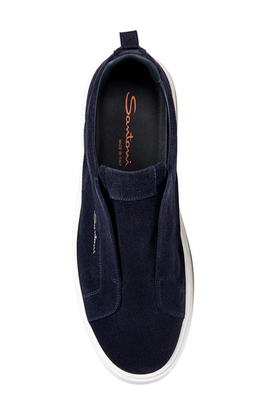 Shop Santoni Victor Slip-on Sneaker In Blue