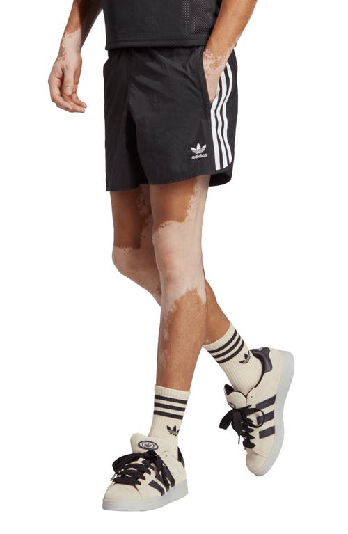 adidas Originals 3-Stripes Sprinter Shorts in Black