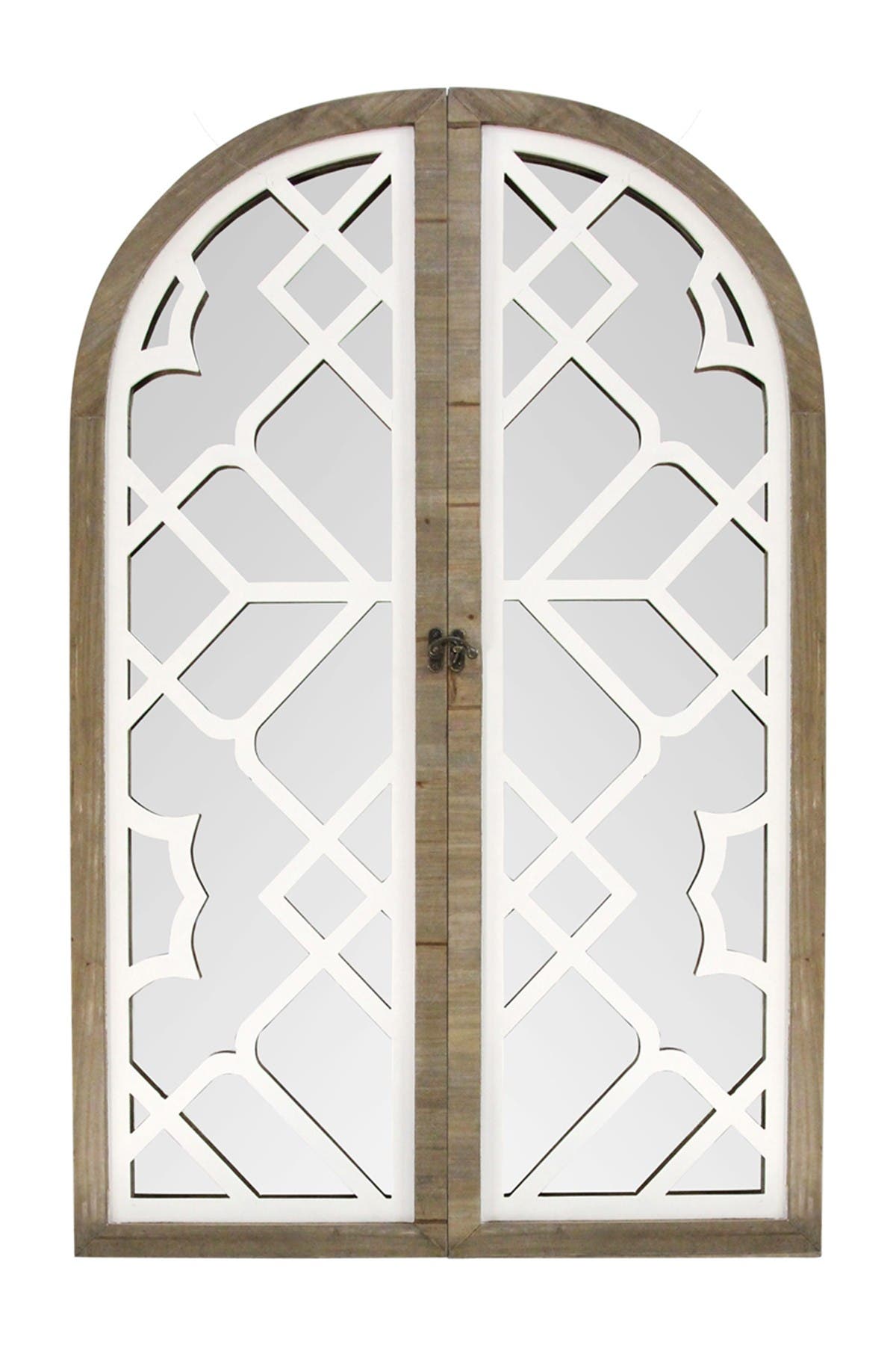 Stratton Home Layla Gate Wall Mirror In White Brown ModeSens