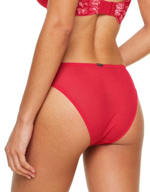Shop Adore Me Chelsi Brazilian Panties In Dark Red