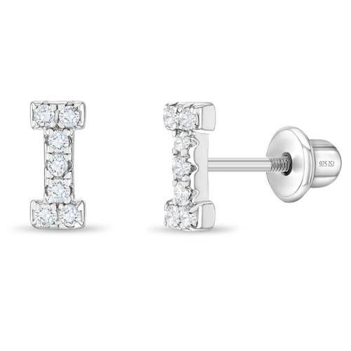 Shop In Season Jewelry Cubic Zirconia Letter Initial Earrings