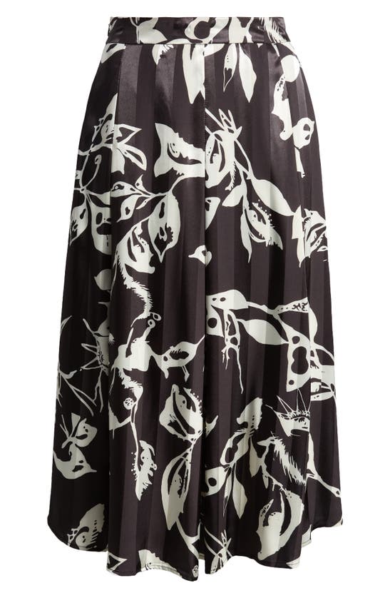 Nikki Lund Ryan Floral Midi Skirt In Black