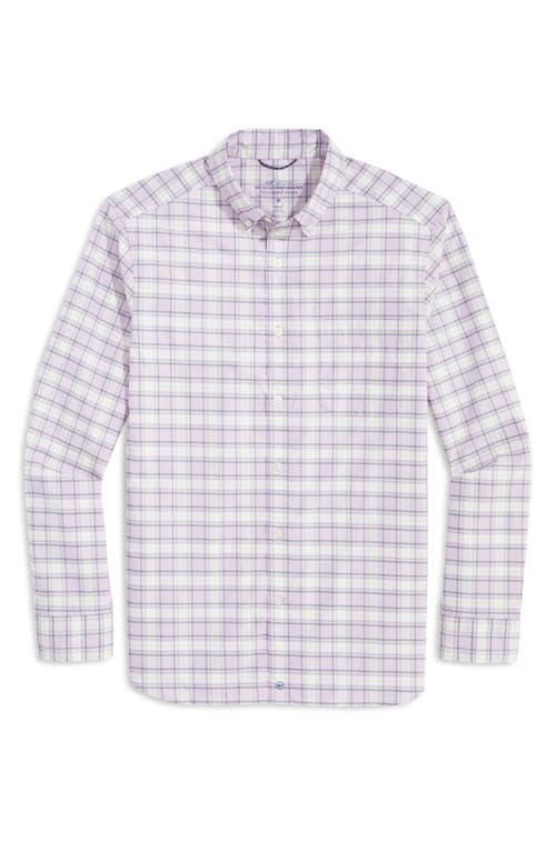 Shop Vineyard Vines Plaid On-the-go Brrrº Button-down Shirt In Plaid Iris