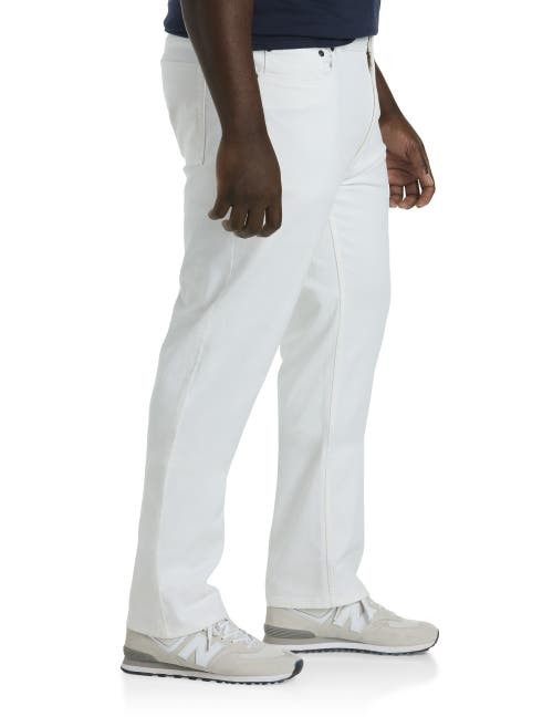 Shop True Nation By Dxl Eco Tapered-fit Stretch Jeans In White