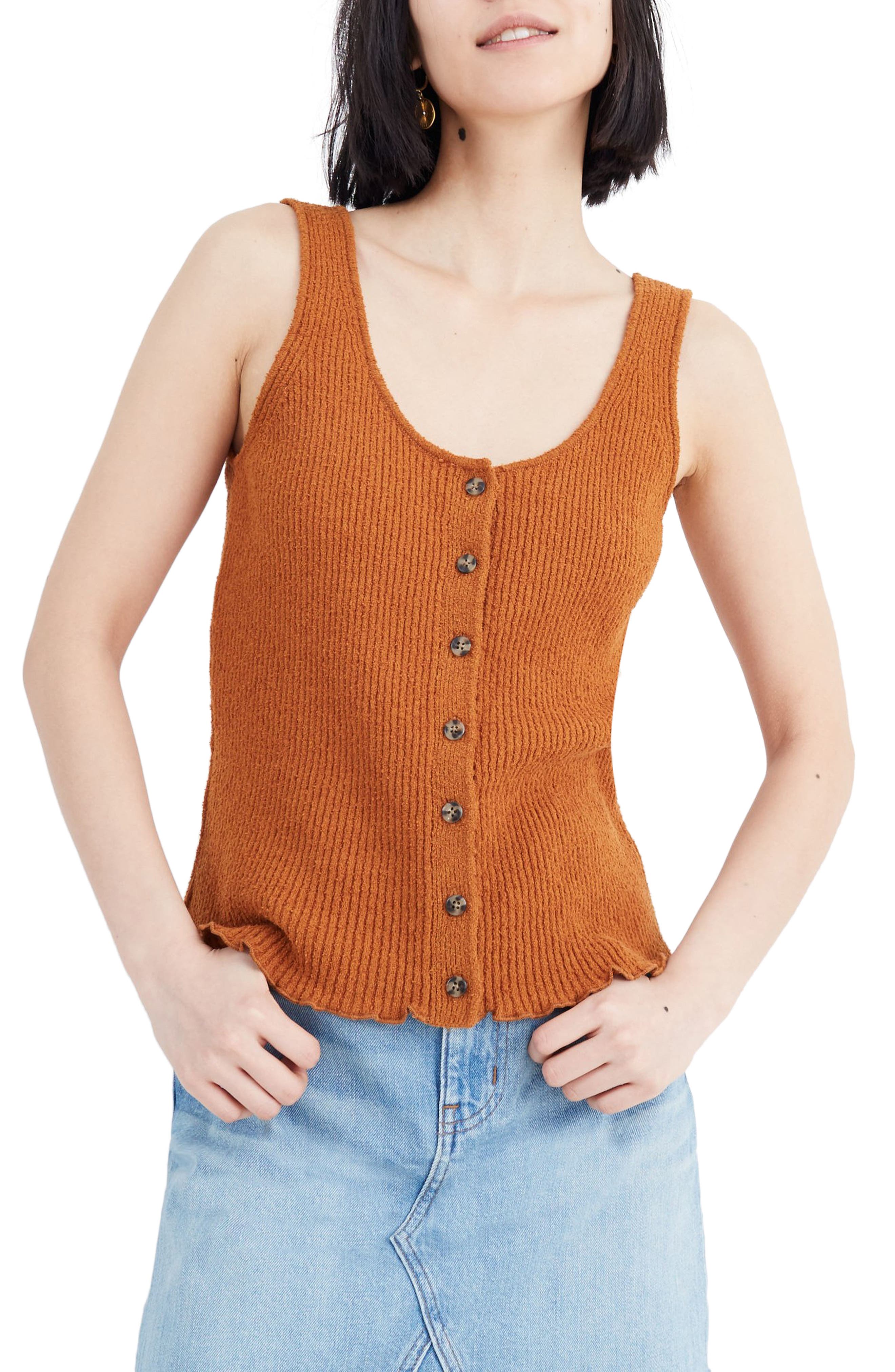 Madewell Kingston Button Front Sweater Tank Nordstrom