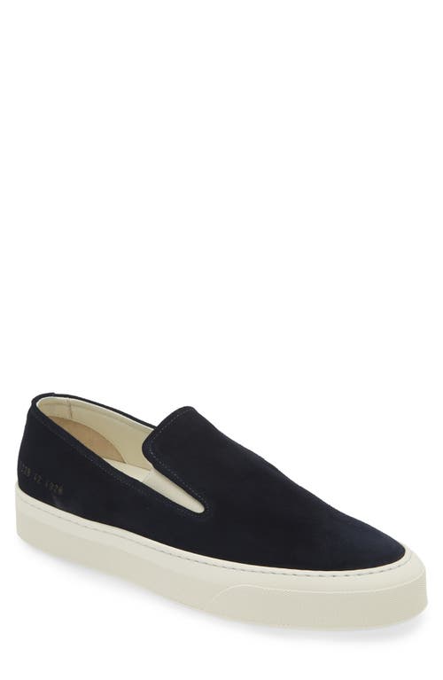 Common Projects Suede Slip-on Sneaker In Navy