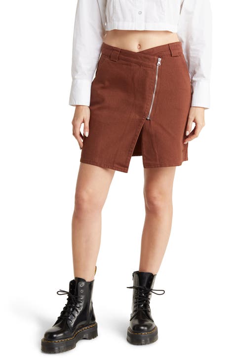 Ryan Front Zip Miniskirt