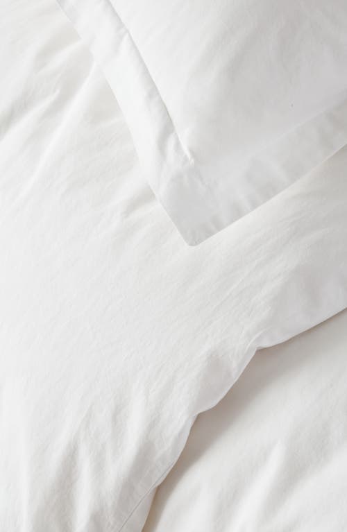 Nordstrom Organic Cotton Percale Duvet & Shams Set In White