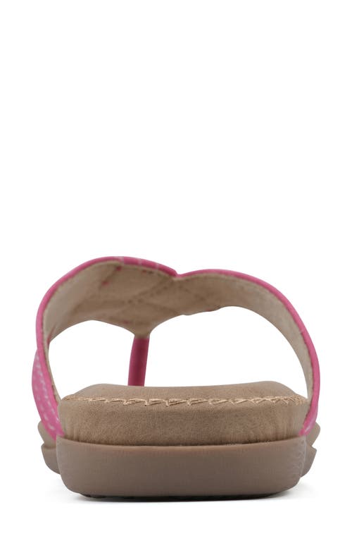 Cliffs By White Mountain Fateful Flip Flop In Hot Pink/nubuck