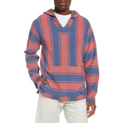 Faherty Baja Terry Hoodie, Red