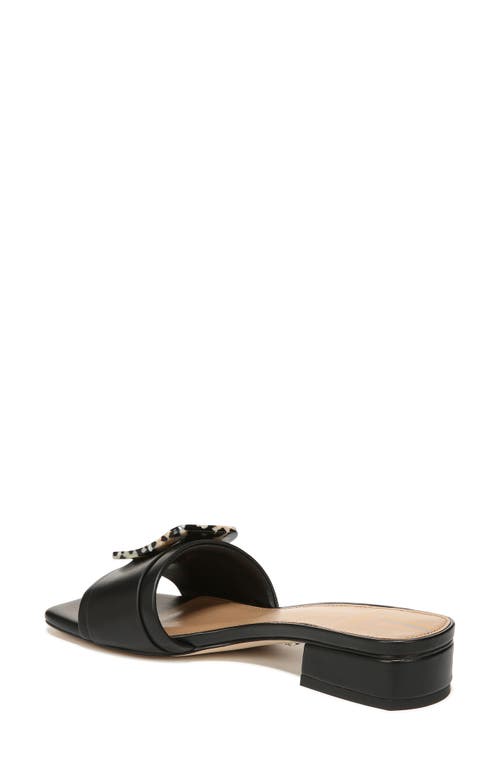 Sam Edelman Women's Deacon Square Toe Buckle Block Heel Slide Sandals In Black